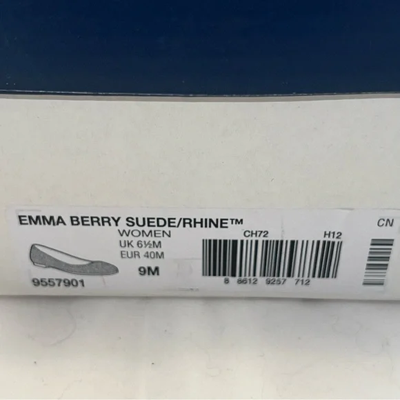 Gently used…Sperry Top Sider EMMA 9M Purple Suede Ballet Flats Shoes SPARKLY! - Picture 6 of 6